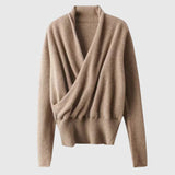 Elena – Zavinovací pletený svetr Premium