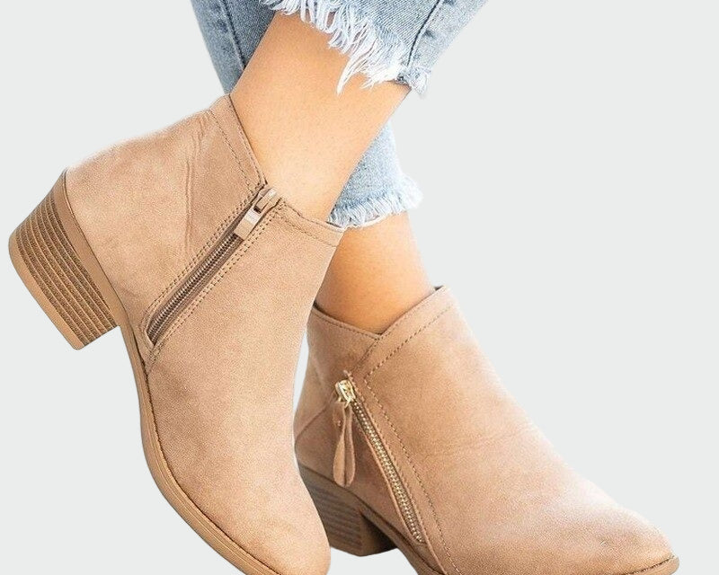 Prémiové ortopedické kožené boty na podpatku na zimu