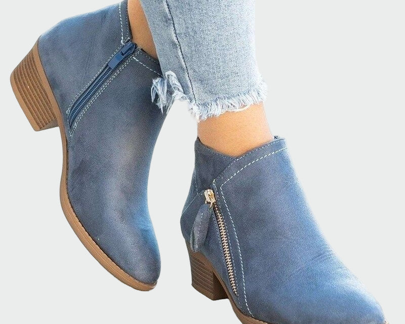 Prémiové ortopedické kožené boty na podpatku na zimu