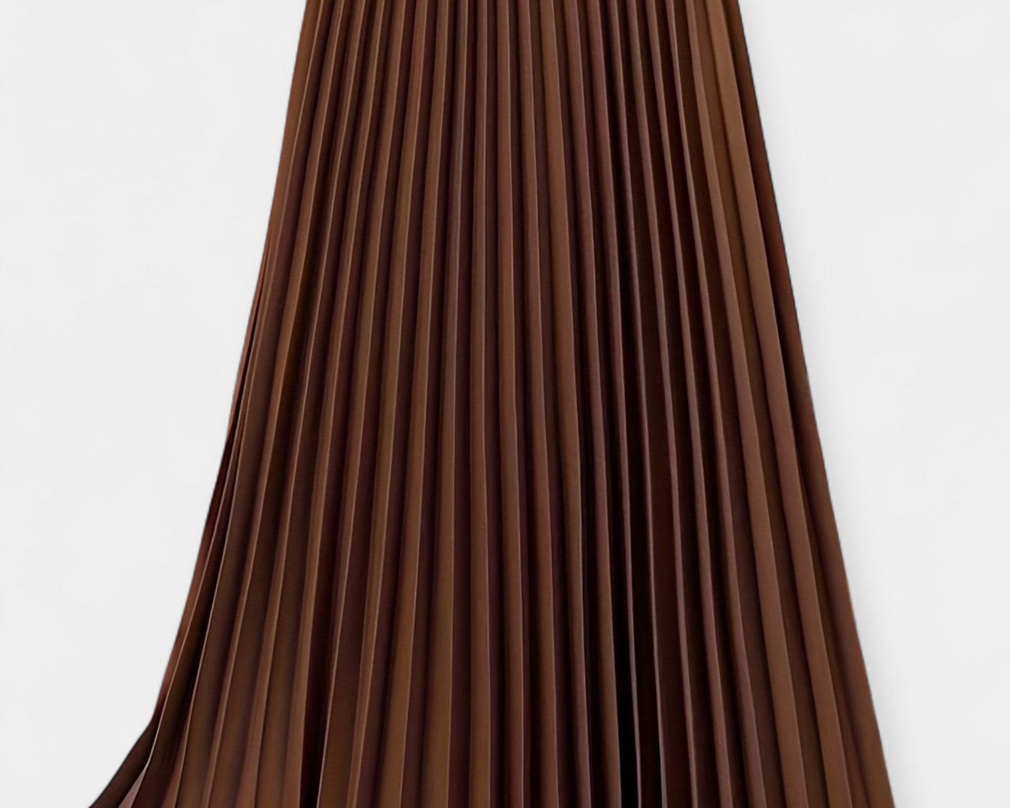 Dlouhá plisovaná saténová sukně