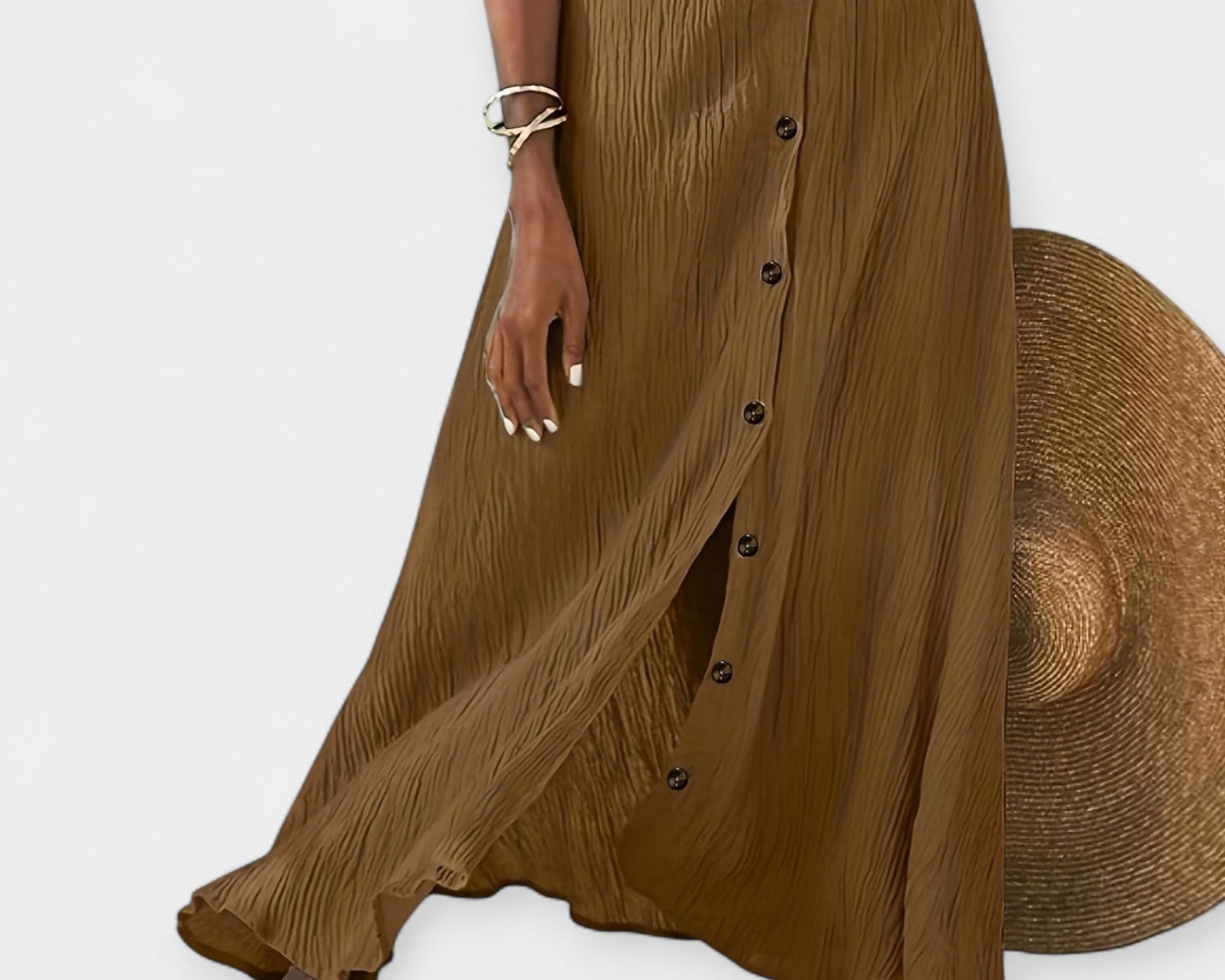 Poloprůhledná midi sukně s rozparkem