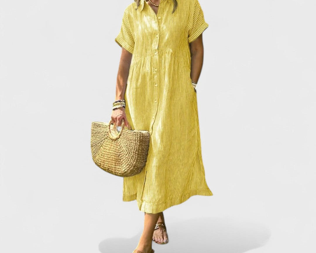 Angela - Vzdušné Pruhované Šaty