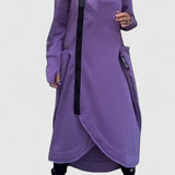 MARIE-Dlouhý kabát s kapucí a zipem