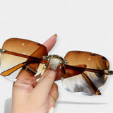 Klasické Retro Brýle Bez Rámu 