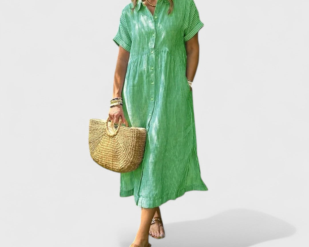 Angela - Vzdušné Pruhované Šaty