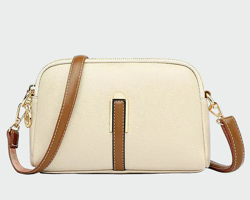 Elegantní kožená kabelka chleby ramen