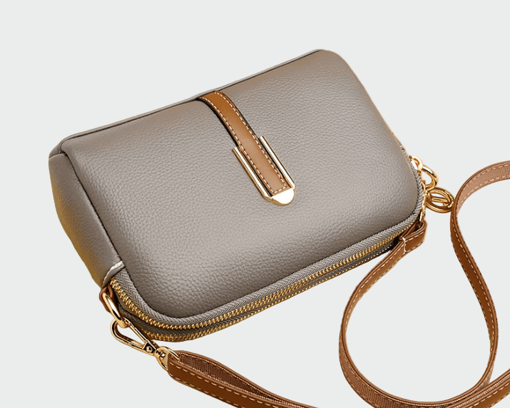 Elegantní kožená kabelka chleby ramen