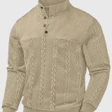 Dawson - Svetr s dlouhým rukávem Henley s pruhy