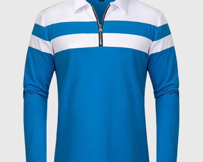 Perla- Elegantní svetr se zipem a pruhy