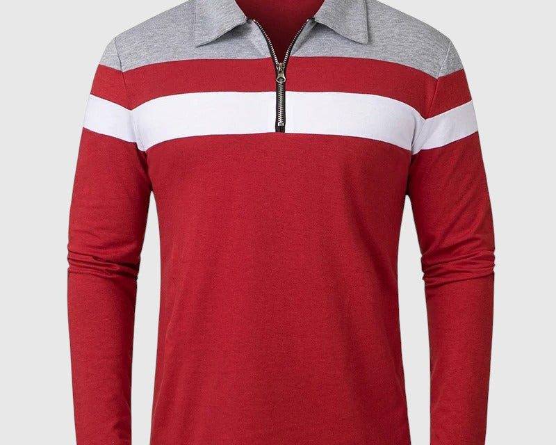 Perla- Elegantní svetr se zipem a pruhy