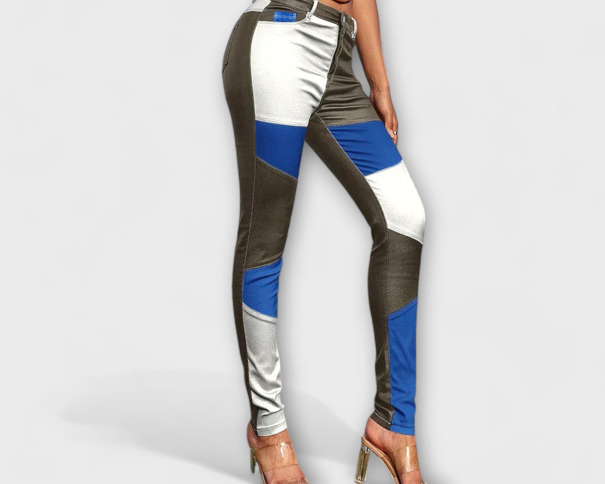 Calliope - Rourkové kalhoty s barevným blokovým vzorem