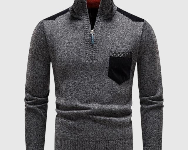 Perla - Světr z vlny se zipem