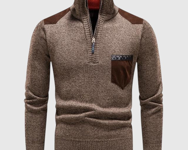 Perla - Světr z vlny se zipem