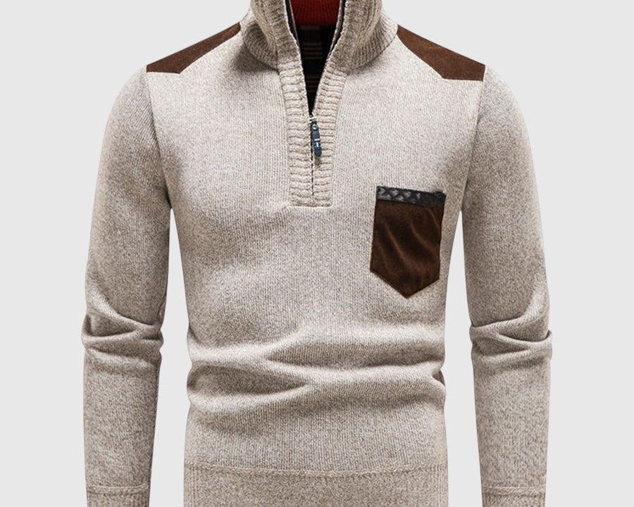 Perla - Světr z vlny se zipem