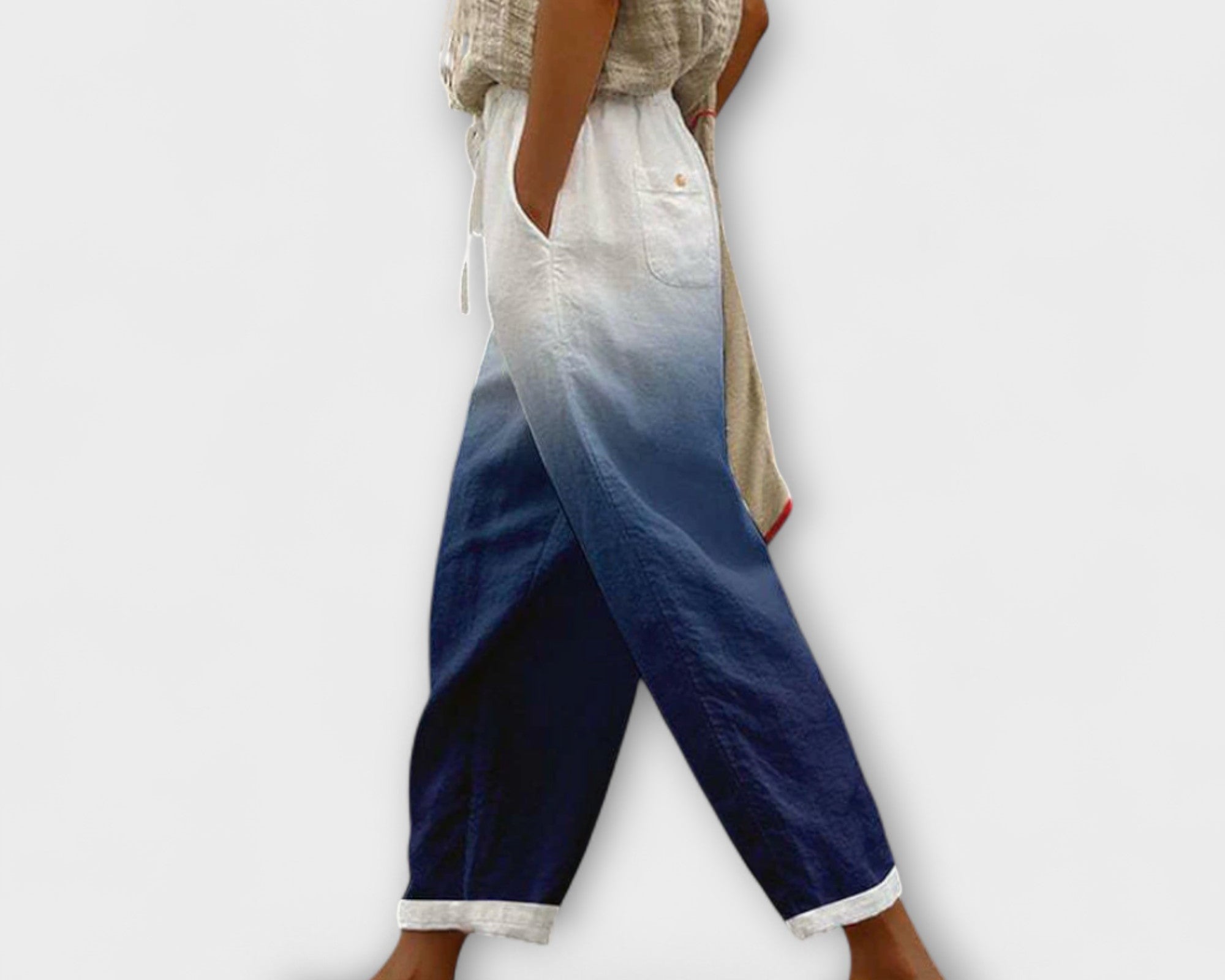 Airish - Výrazné potištěné volné kalhoty