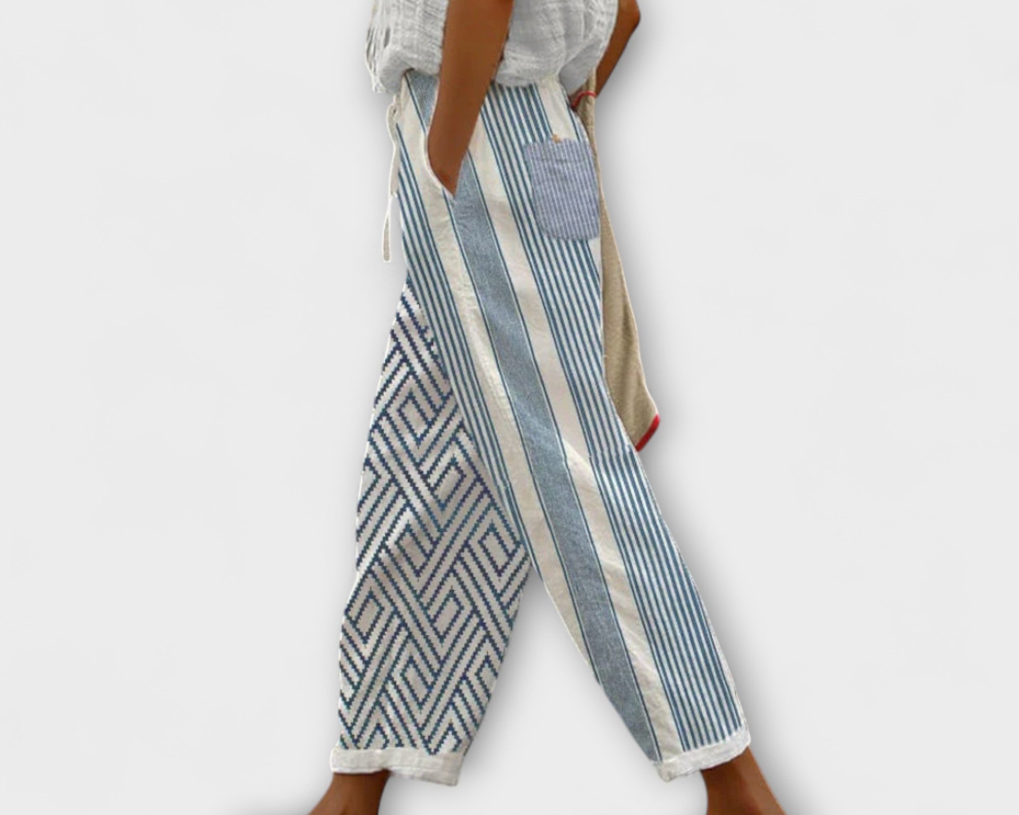 Airish - Výrazné potištěné volné kalhoty