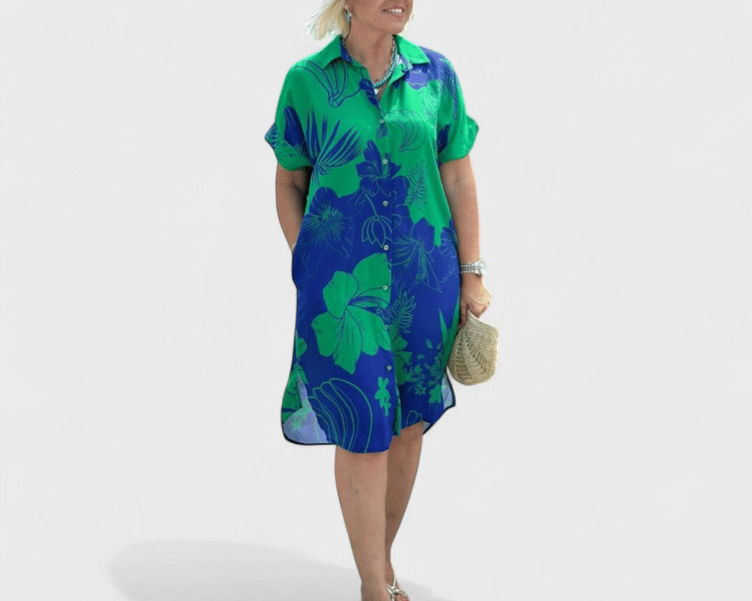 Dagmar - Šaty s Květinovým Potiskem